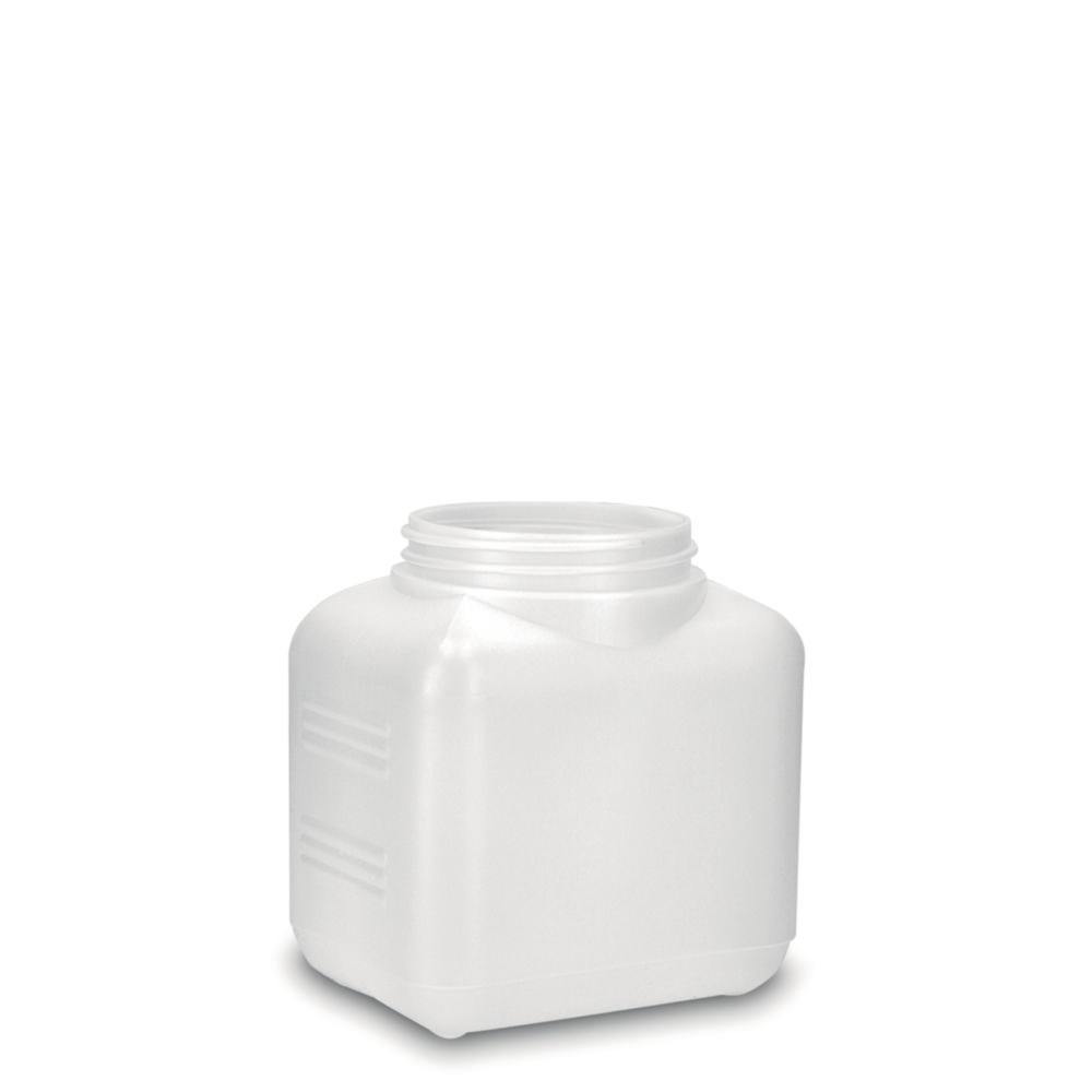RIXIUS HDPE Square Bottles 1000 ml Natural Thread 80 Fluted Pack of 132

