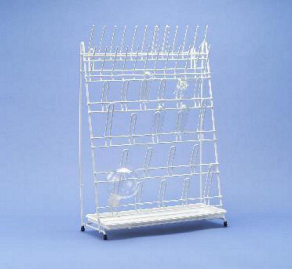 Württ. Draining Rack (PE-Coated Wire for 24 Test Tubes and 20 Flasks)

