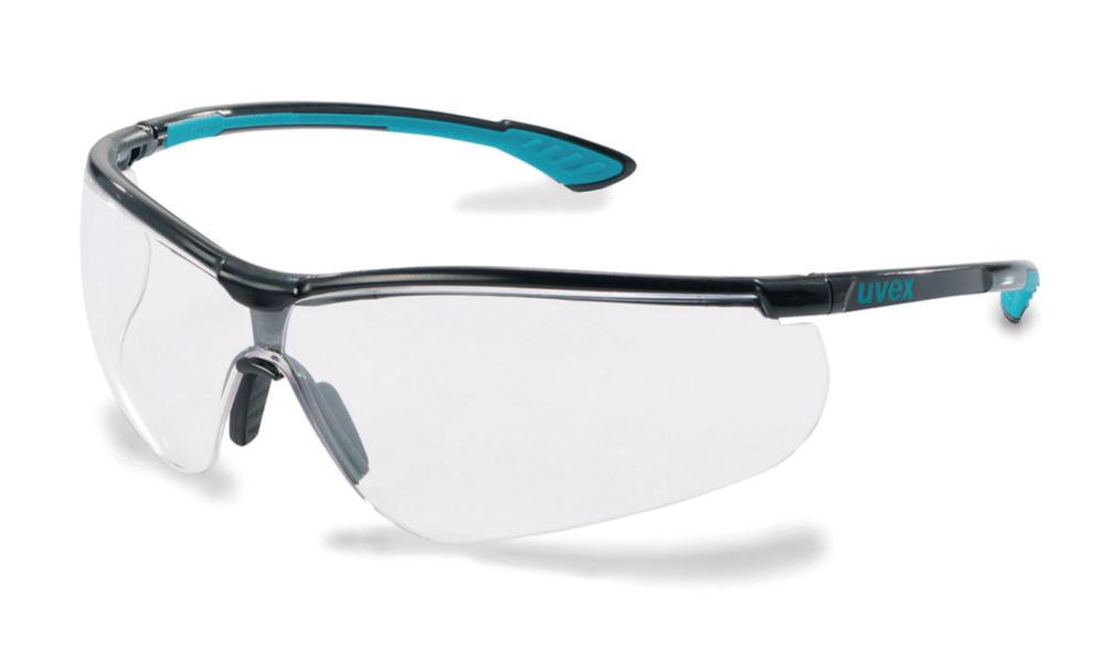 Uvex Sportstyle 9193 Protection Spectacles, Black/Blue, Colourless Lenses, UV 400, 2C-1.2, Supravision Extreme

