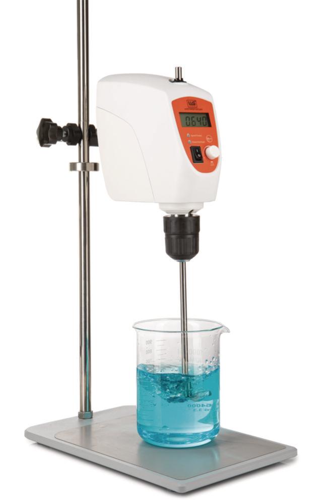 LLG-uniSTIRRER OH2 pro Overhead stirrer with stand and 4-blade stirrer, with EU-plug