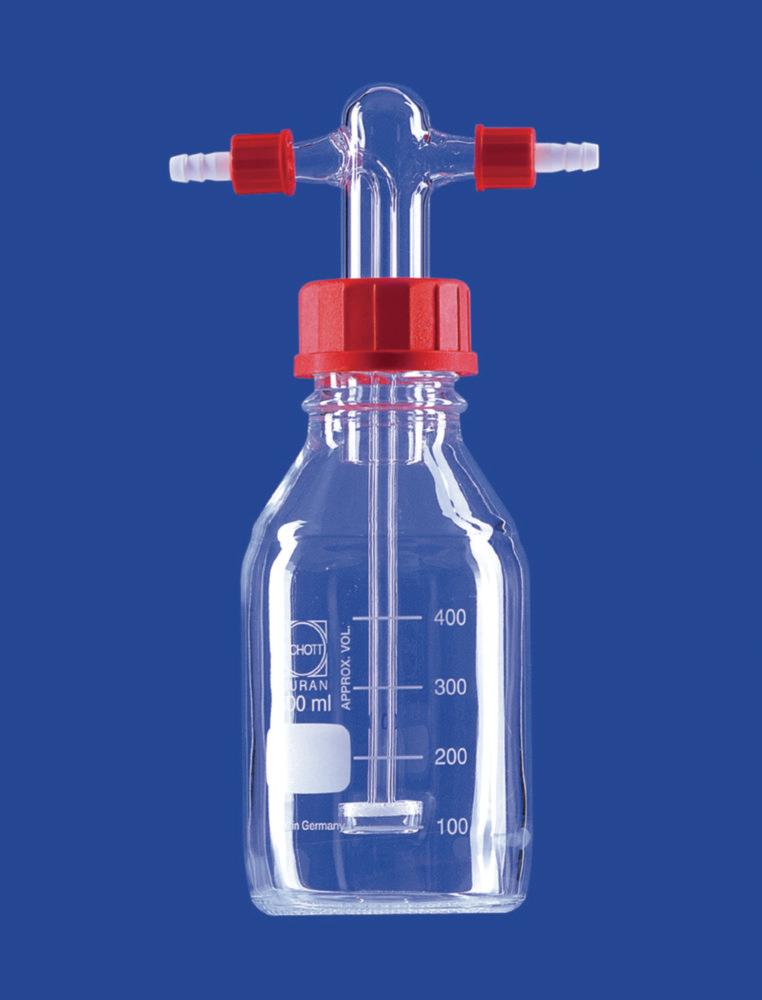 Lenz-Laborglas Gas Washbottle to Drechsel with Screw Connection Cap, 500mL - GL 45/2