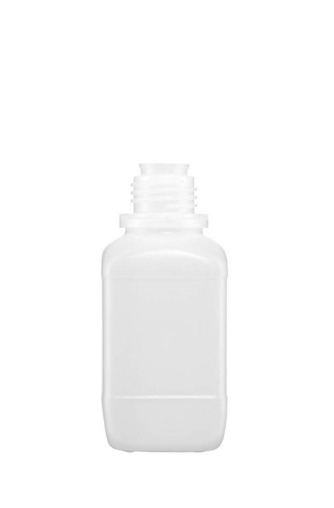 Square bottles,PE-HD,without screw cap cap. 250 ml,diam. 19 mm