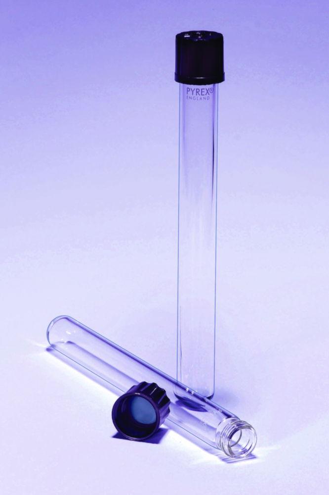 DWK Pyrex 40 mL Culture Tubes, 20 x 200 mm, Screw Cap Thread 20 mm (Pack of 40)