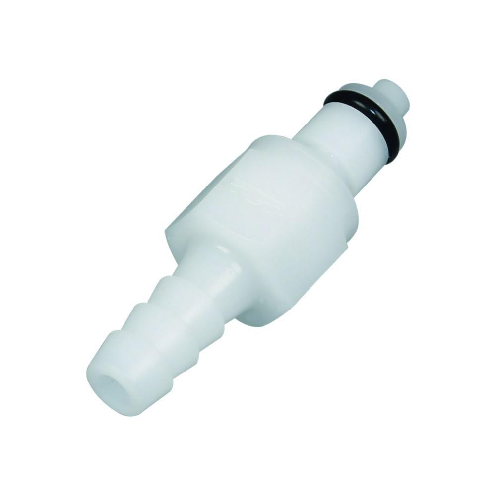 Colder 1/16" Hose Barb Valved Panel Mount Acetal Coupling Insert