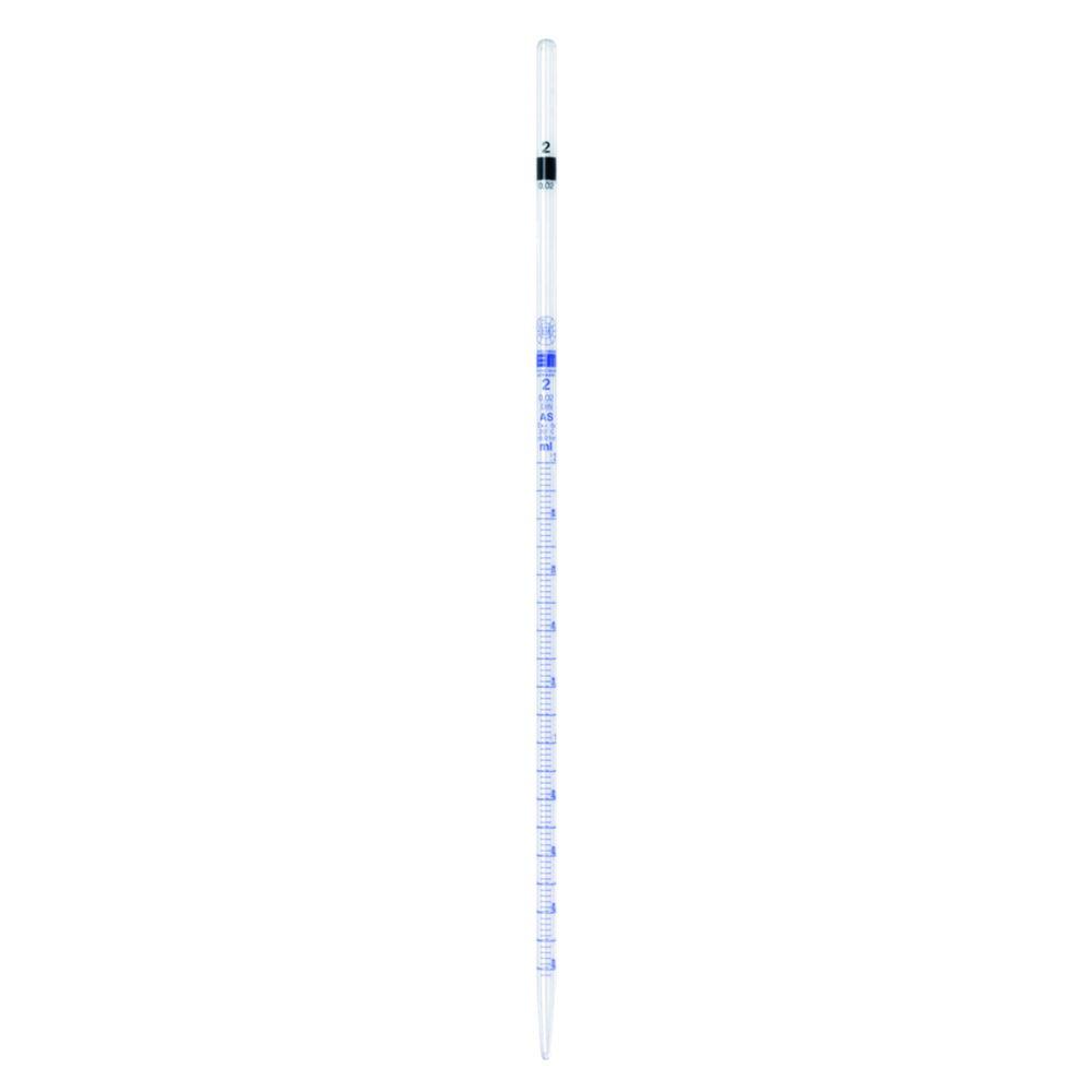 Hirschmann Vol.pipet 5:0.1 ml, AS, Blue Graduated, Zero Below, Conformity Batch Cert.