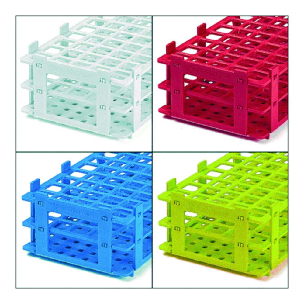 BRAND Test Tube Rack PP for 16 mm Diam 5x11 Tubes Blue