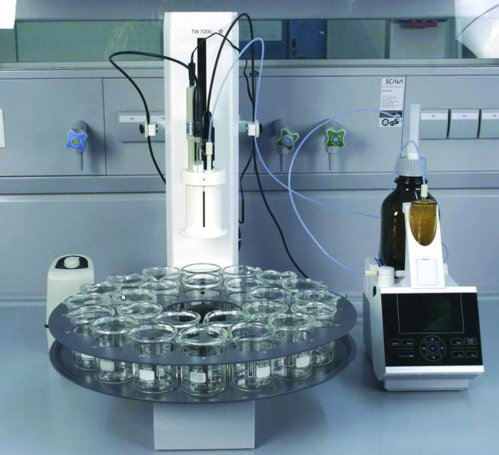 Xylem SI Sample Changer TW 7200 Basic Unit with Sample Rack TZ 4016 for 16 Samples (Without Beakers), Includes Titration Head TZ