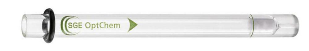 Trajan Scientific SGE OptChem™ Tapered Inlet Liner with Quartz Wool and Pre-fitted O-ring, 4 mm ID, 78.5 mm Length, Pack of 1
