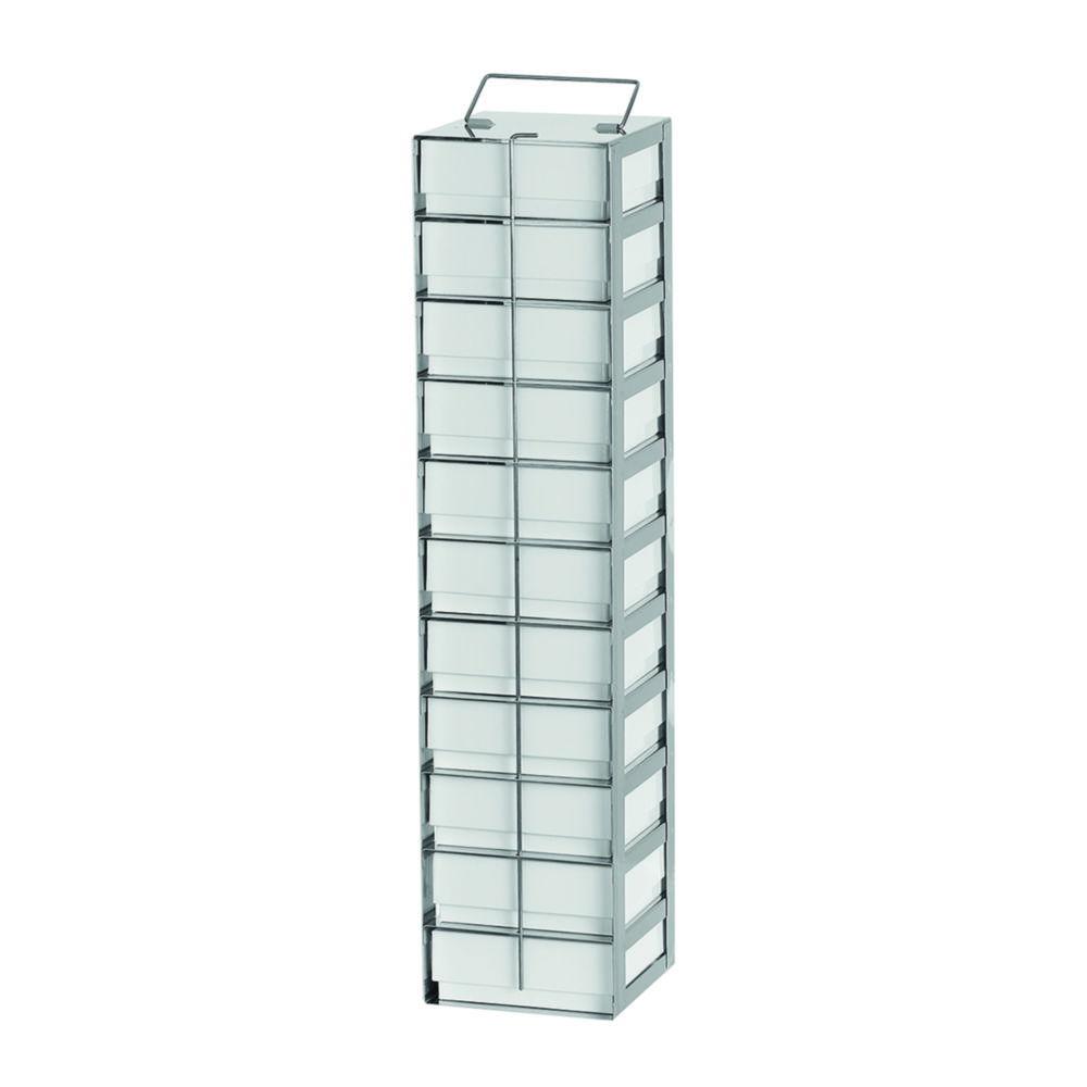 TENAK Classic Rack For Chest Freezer For 9 Boxes 50mm High, Stainless Steel With Locking Rod, 500x140x140 mm

