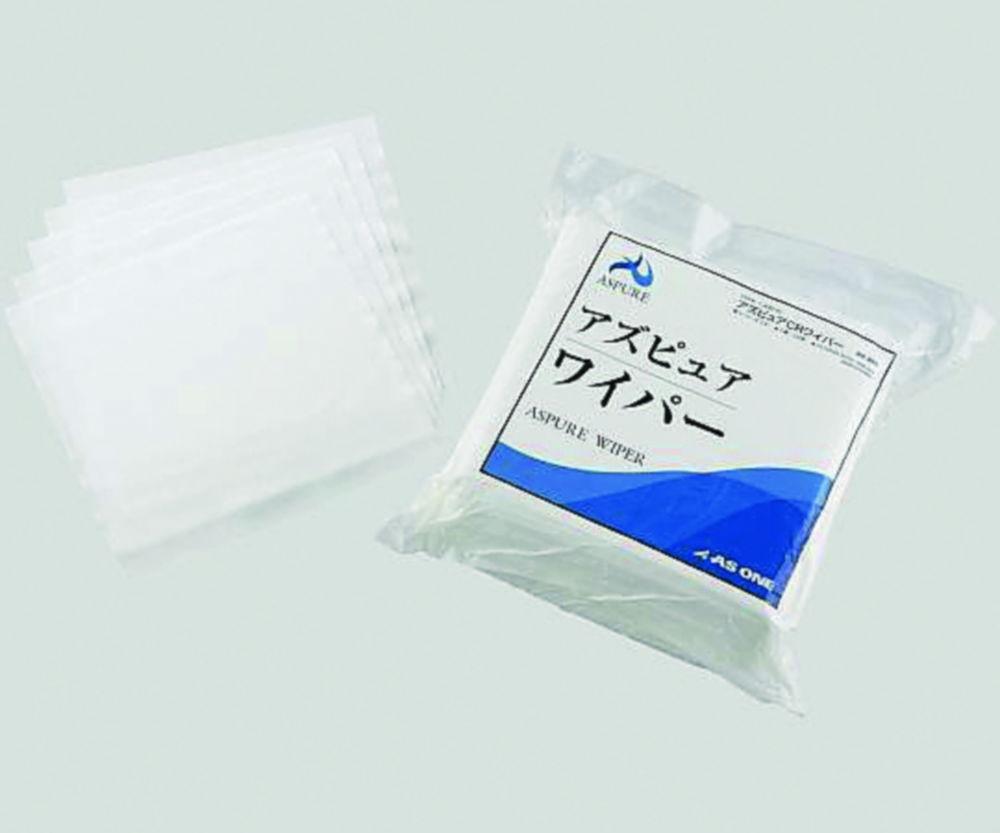 As One ASPURE Cleanroom Wiper WA3004, 100% Polyester, 102 x 102 mm, Pack of 2,400 pcs