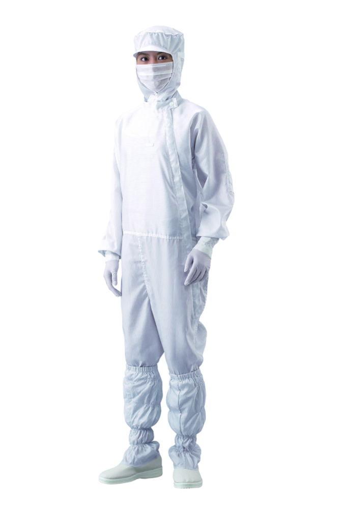 As One ASPURE Overall for Cleanroom, Green Polyester, Type 21212SG, Size XS

