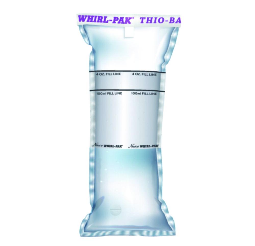 Nasco Whirl-PakThio Sample Bags 75x185 mm with Writing Field, PE, Sterile, 100 ml, Pack of 100

