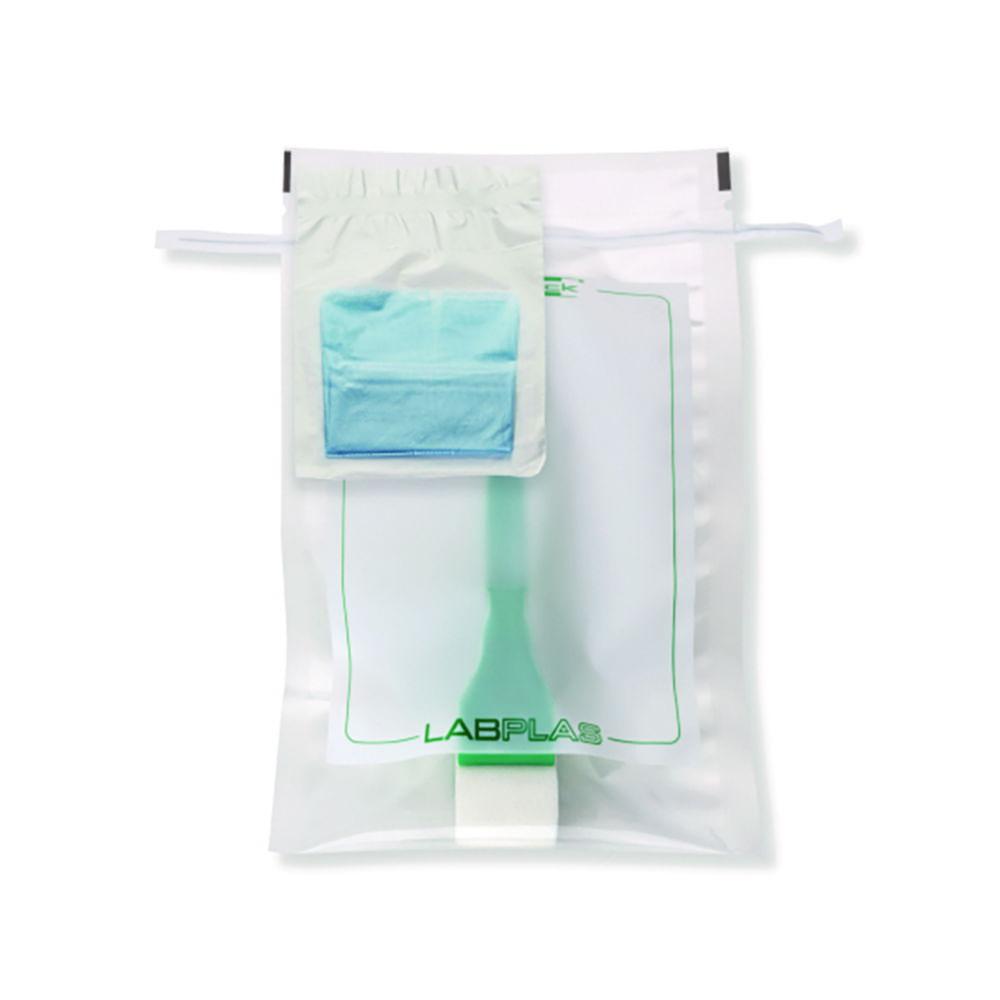 Labplas SANI-STICK with Wet Sponge 600ml with Handle BPW Media and Gloves 160x229mm Pack of 10x10