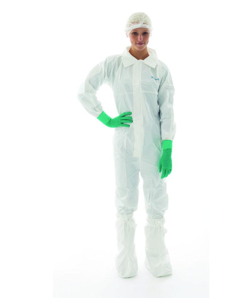 Nitritex BioClean-D Single-Use Cleanroom Overall, Size M, White with Collar, Model BDCC-T, Pack of 20x1