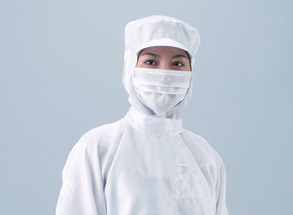 As One ASPURE Hood for Cleanroom, Size L/XL, Polyester, Blue