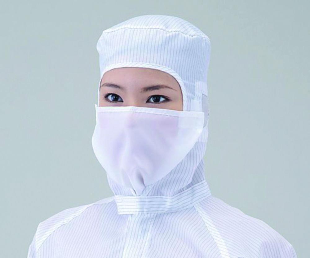 As One ASPURE Reinraum Mask for Cleanroom Overall 11120B White Polyester Type TM

