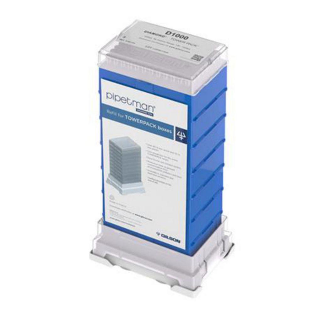 GILSON Pipette Tips D 1000, Tower Pack, Pack of 7 x 96