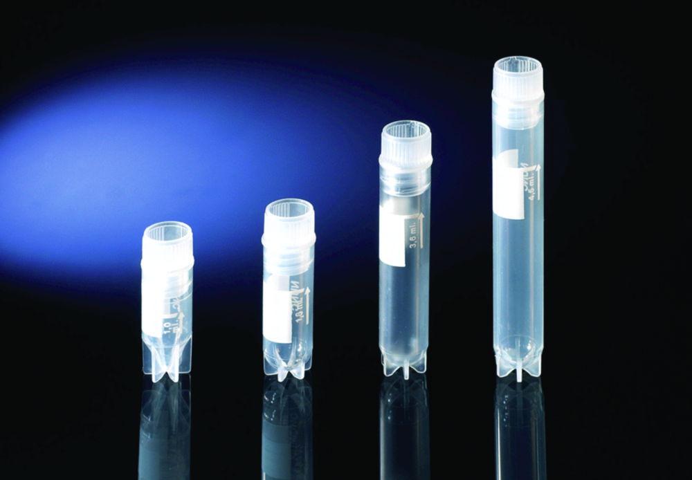 Thermo Nunc Cryotubes 1.0 mL PP Clear with Cap, External Thread, V-Shaped with Writing Area, Sterile, Pack of 10x50
