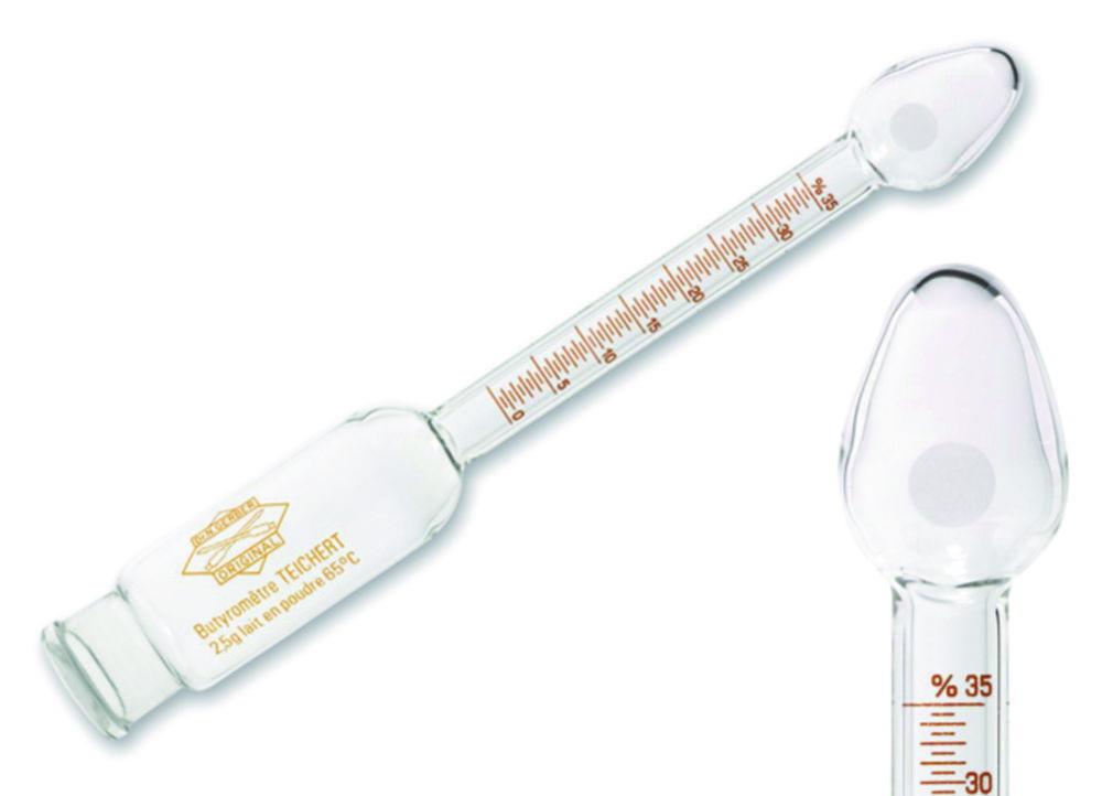 Gerber Dry Milk Butyrometer 0-70% Plus Plug and Glass Nail


