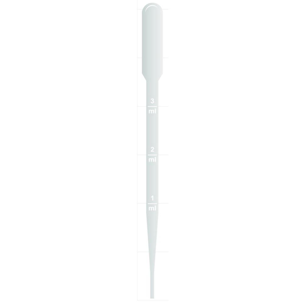 Thermo Samco Transfer Pipets 7.5 mL Sterile, Graduated 0.5 to 3 mL, No Label, Individually Wrapped, Pack of 500