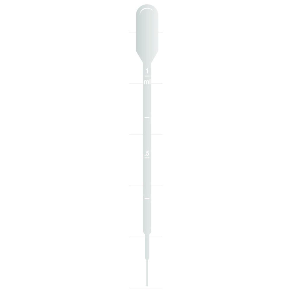 Thermo Samco Transfer Pipets 3.9 mL, Sterile, Graduated to 1 mL, 140 mm, Bags of 20 pcs, Pack of 500