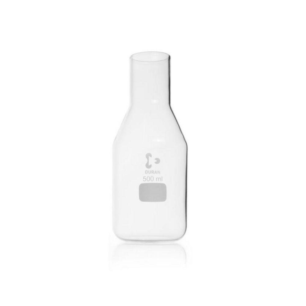 DWK Duran Culture Media Bottle, 500 mL, with Straight Neck, Neck Dia 46 mm for Glass Caps