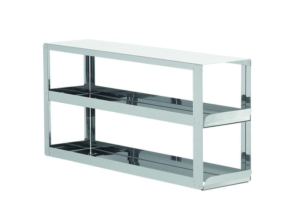 TENAK Sliding Shelf Rack for Upright Freezer for (HXD) 2x4 = 8 Boxes 130mm High, Stainless Steel, Dimensions (HxDxW) 268x558x140mm

