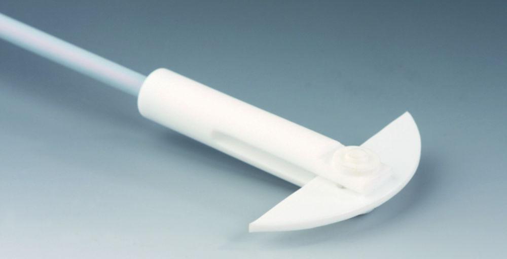 Bohlender Stirrer Shafts Half Moon 600 mm Ø 16 mm, for NS 45/40, PTFE