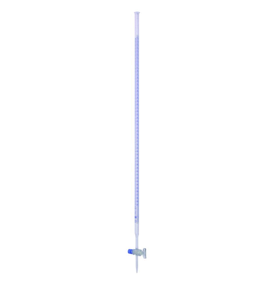 Hirschmann Laborgeräte Burette – DURAN Glass, Class A, 25:0.05 ml, Blue Graduation, with Glass Stopcock