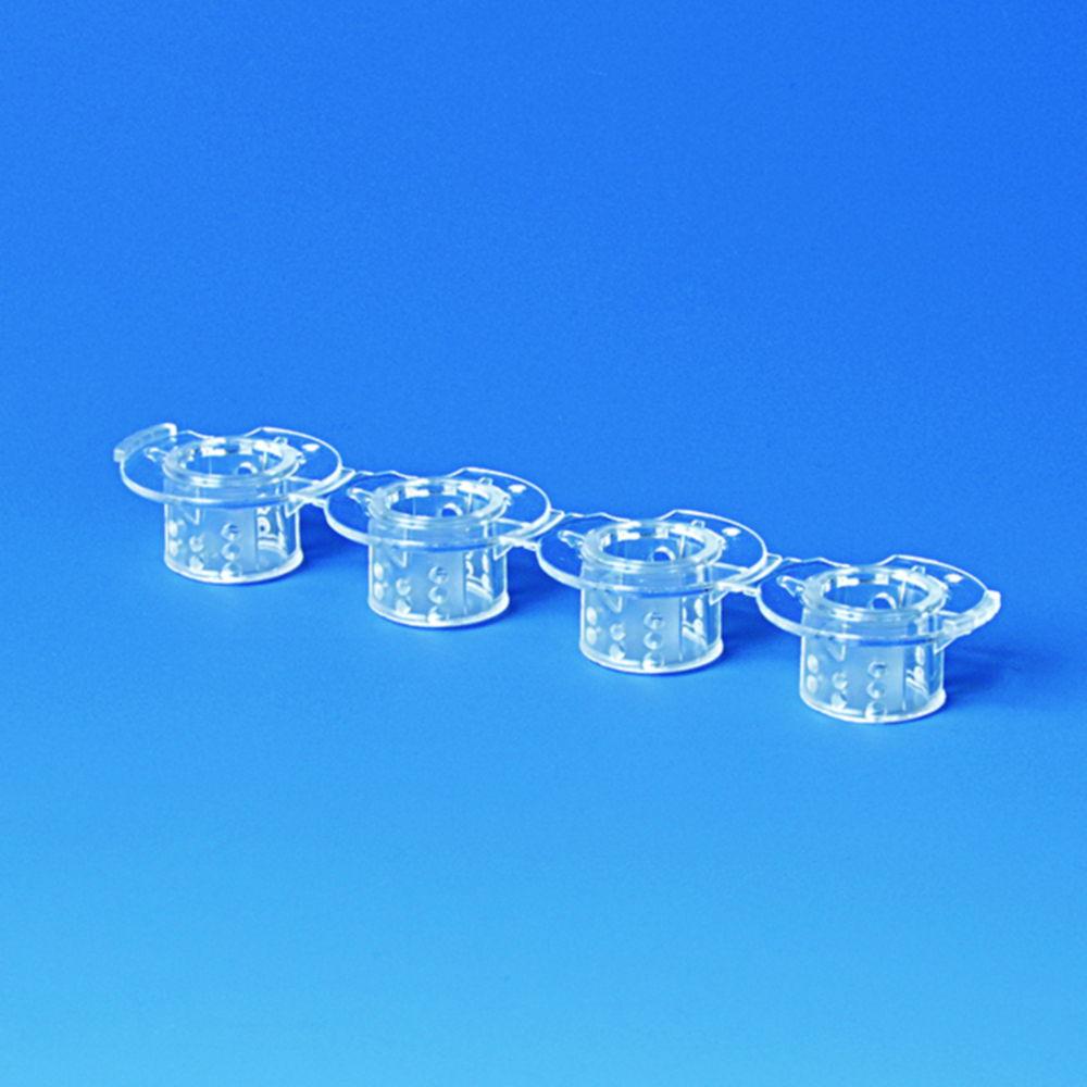 BRAND Insert Strips of 4 BRANDplates 0,4µm, IOS PS, cellGrade plus Surface, Even Walls, Sterile, PC Membrane, 9mm, Pack of 12