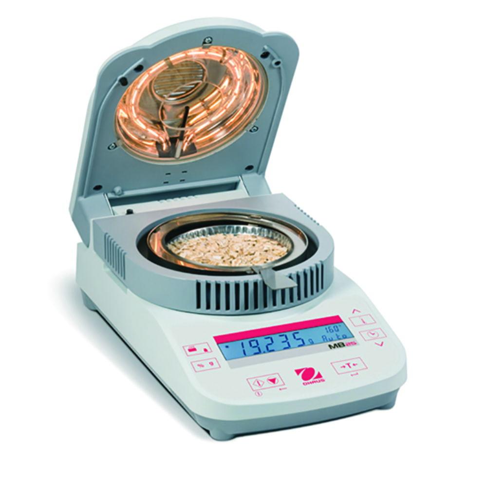 Ohaus Moisture Balance MB23 10 g / 0.2%, (Without Glass) Weighing Pan 90 mm Dia., with EU and UK Plug