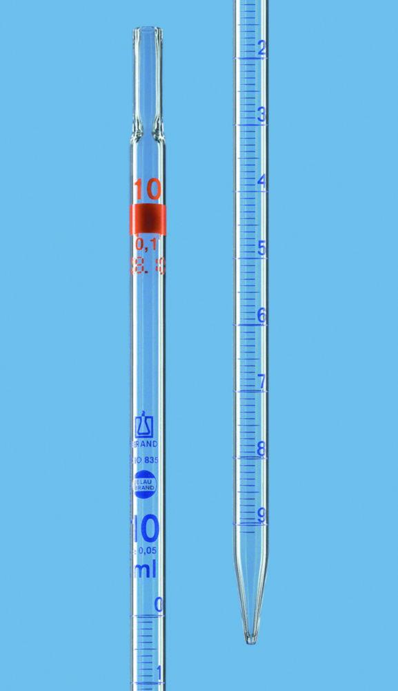 BRAND Measuring Pipette 5 mL/0.1 mL AR Glass BlauBRAND CL-AS Full Graduated with Blue Gradation