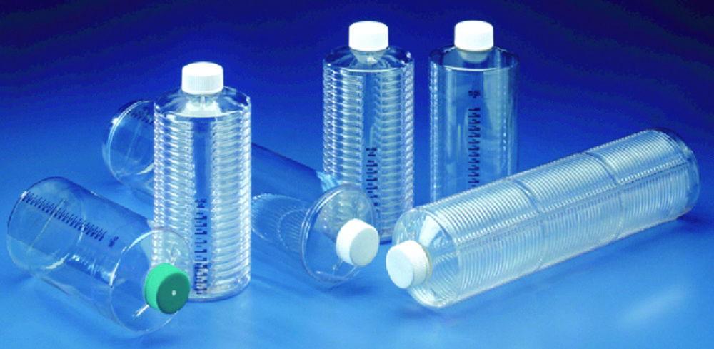 Thermo Nunc TufRol EZ Roller Bottles 850 cm² PS Sterile (Smooth Surface, Deep Indent, EZ Twist Non-Vented Cap, Double Bag, Pack of 20)