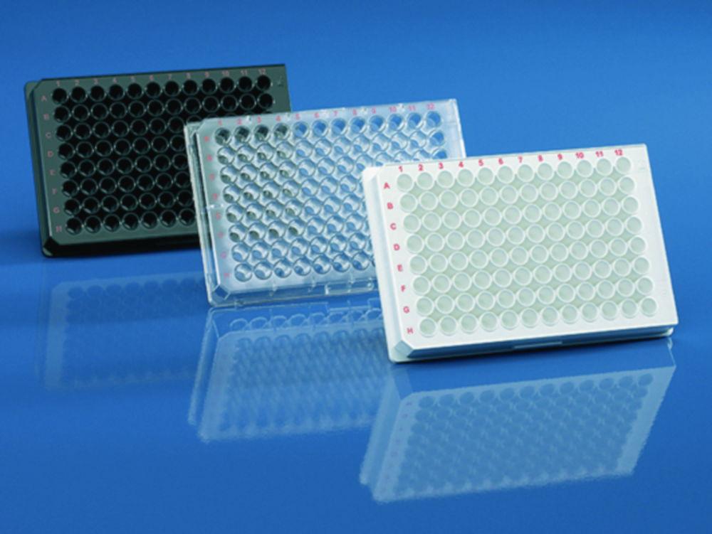 BRANDplates CellGrade™ Plus 96-Well Microplate, White, Transparent F-Bottom, PS, Sterile (Pack of 5)

