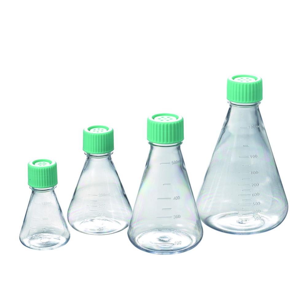 Jet Bio Filtration Erlenmeyer Flasks 250 ml, Sterile PC, Non-treated, DNase/RNase-free, Non-pyrogenic, Pack of 12