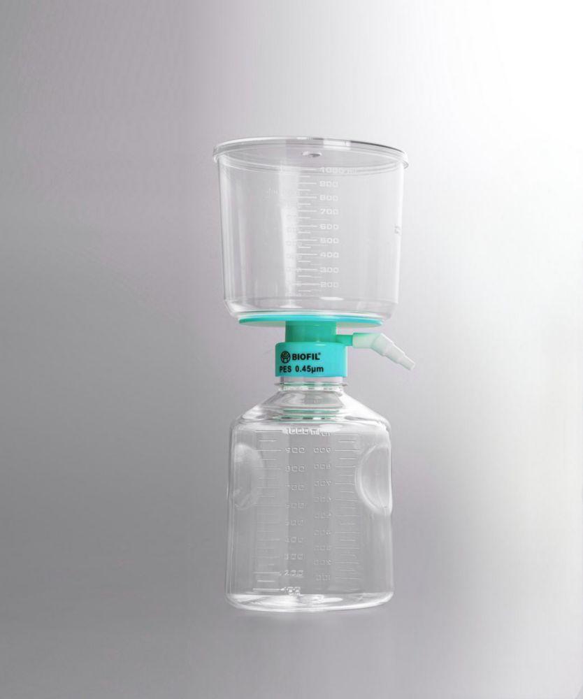 Jet Bio 1000 mL Filter Units, 0.45 µm PES Membrane, Sterile, Pack of 12