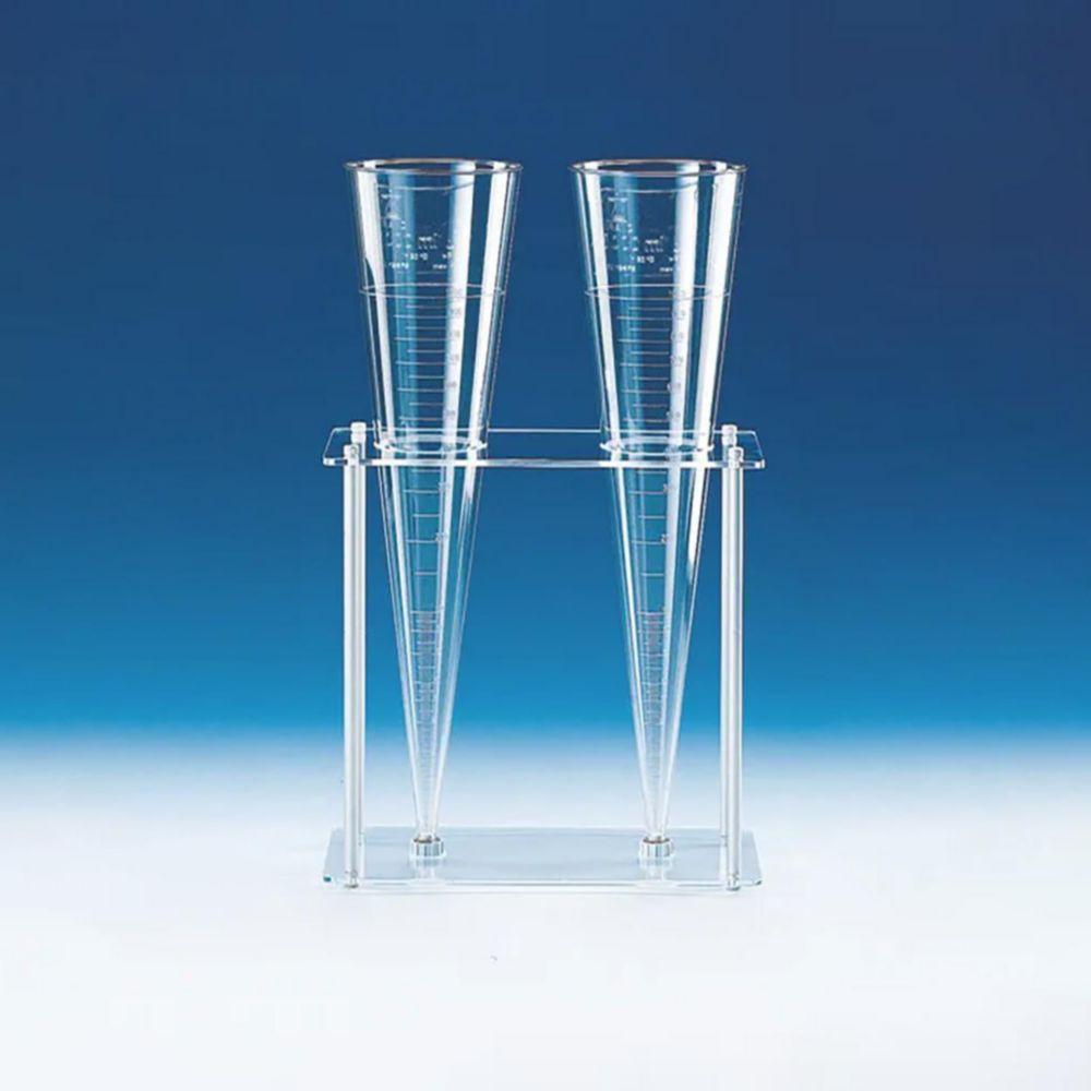 BRAND Rack F2 Sedimentation Cones, Made of Plastics, 300x130x315mm, Plates of PMMA, Rods of PP

