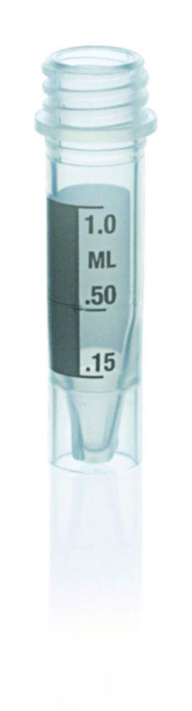 BRAND Reaction Vessels 1.5 ml, PP m.A-Thread, Without Lid, Graduated with Stand Ring, VE=1000