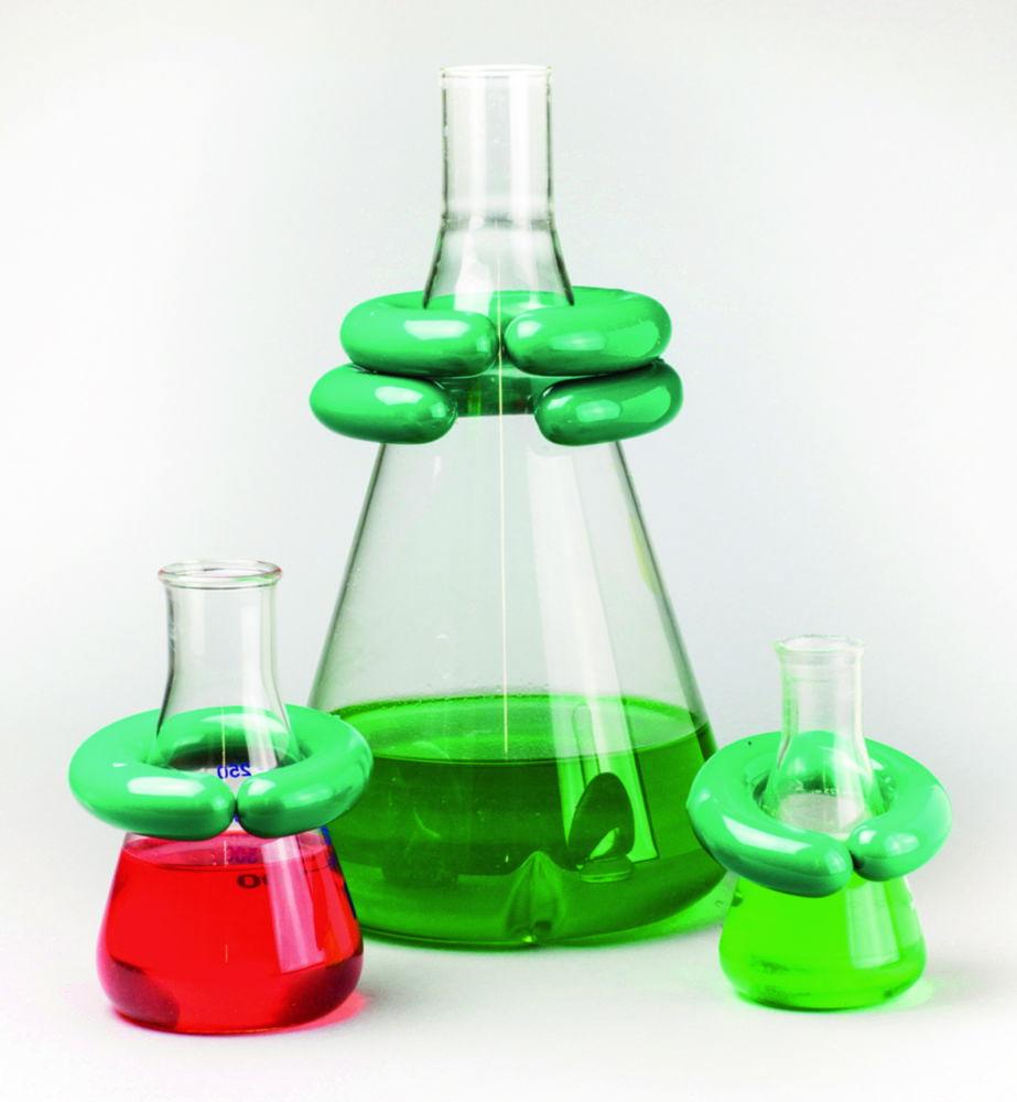 Bel-Art Lab Ring, Lead, 76mm C-Shape, Vinyl Coated, Green, for 1000-4000ml Flasks