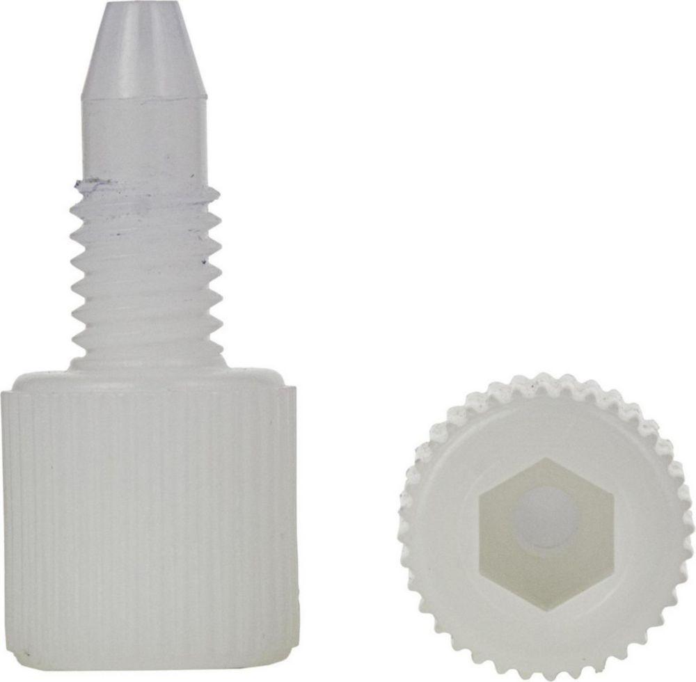 Macherey-Nagel End Caps 1/16" Plastic Blue, Pack of 4

