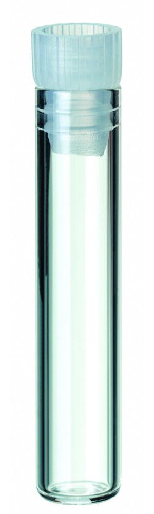 LLG Shell Vials 1 ml, clear glass N8, with PE Lamella Plug, 40 x 8.2 mm pack of 100