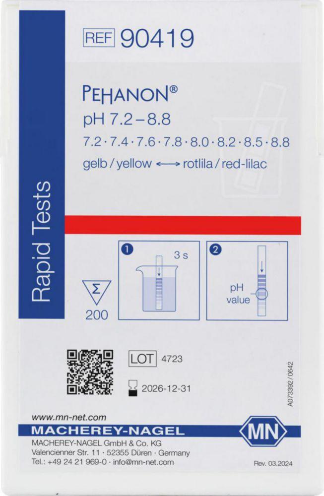 Macherey-Nagel Indicator Paper Pehanon pH 7.2-8.8 (Pack of 200 Strips)