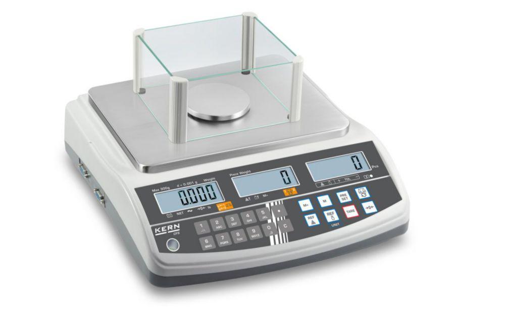 Kern Counting Scale CFS 300, 3.03 kg Max, 0.001 g Readability, Weighing Plate Diameter 80 mm