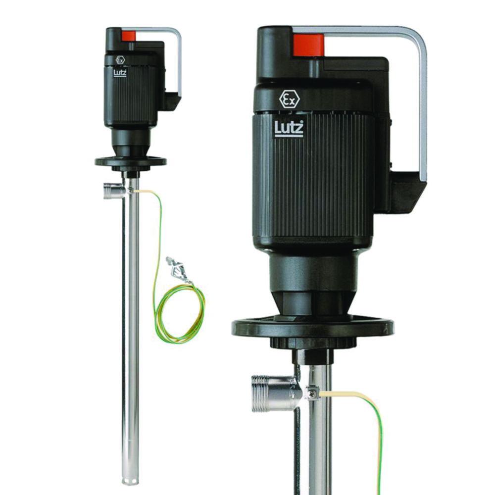 Lutz Electrical Barrel and Container Pump "Solvent" Ex Niro, Depth of Immersion 1000 mm, Flowrate 95 l/min, 230 V, 500 W, IP 54