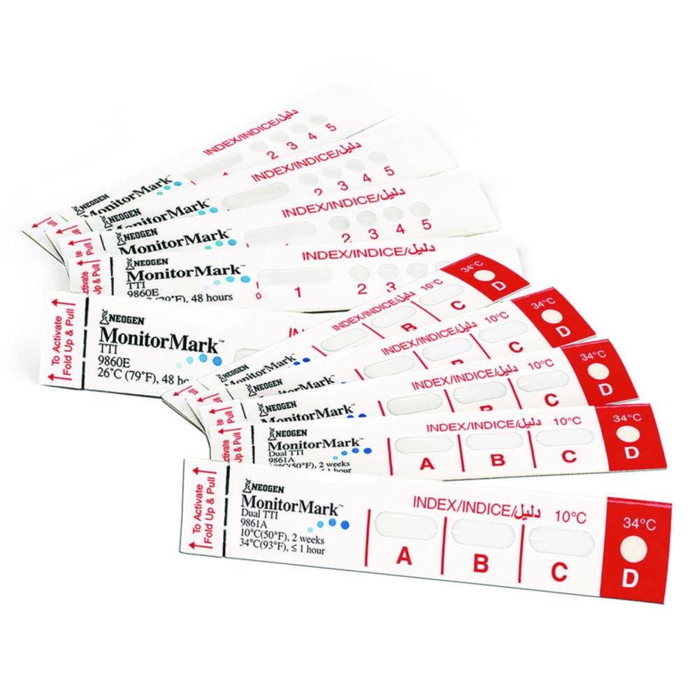 Neogen MonitorMark Time Temperature Indicator 31°C/88°F, 1 Week, Pack of 500