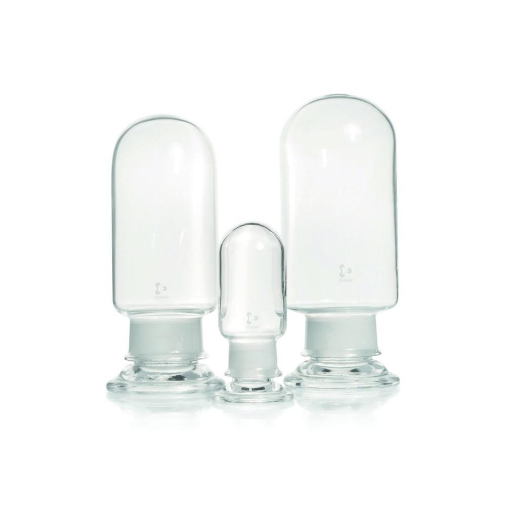 DWK Duran Specimen Jars, Cylindrical, Cap, 300 ml with Ground Stopper