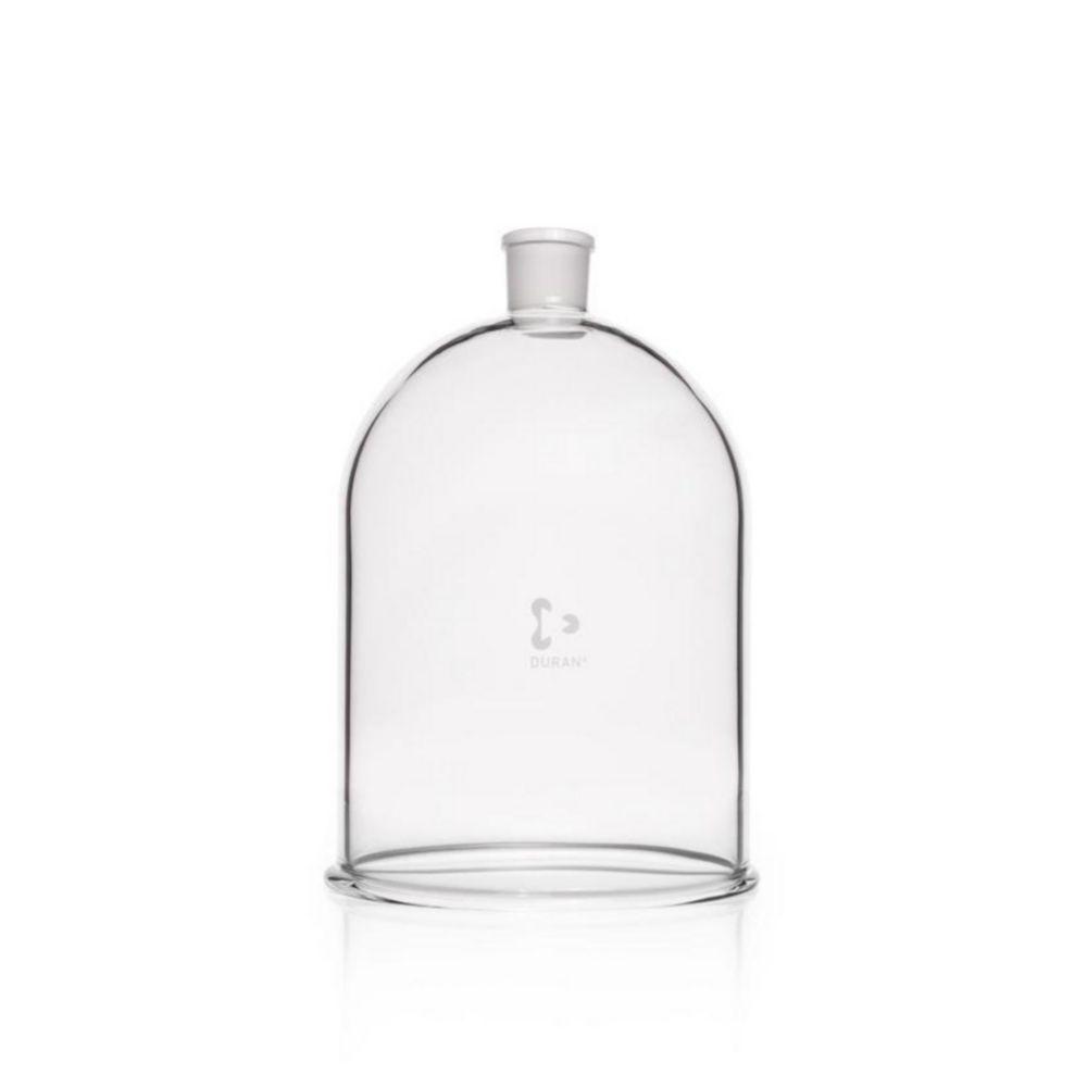 DWK Duran Bell Jars with Neck Bore for Vacuum Use, 250 x 185 mm