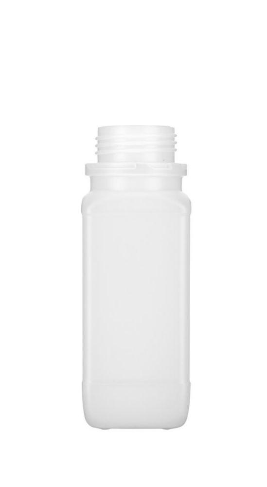 Kautex Textron Square Reagent Bottle - 350ml HDPE Wide Neck Without Screw Cap