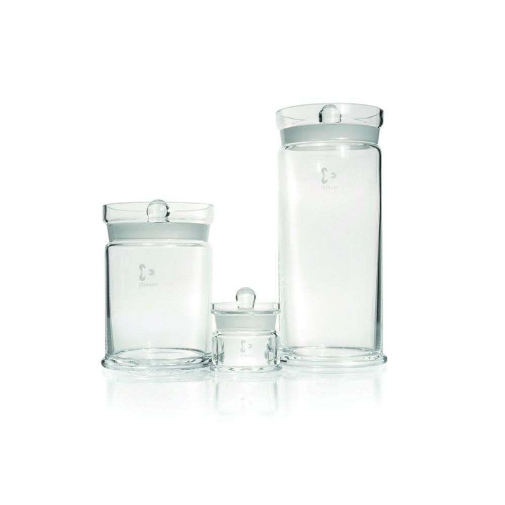 DWK Duran Specimen Jars, with Knob Lid, 100x200mm High