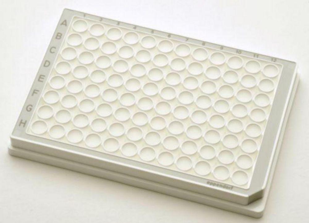 Eppendorf Microplate 96/U-PP, White Wells, Border Color Grey, PCR Clean, Pack of 240 Plates

